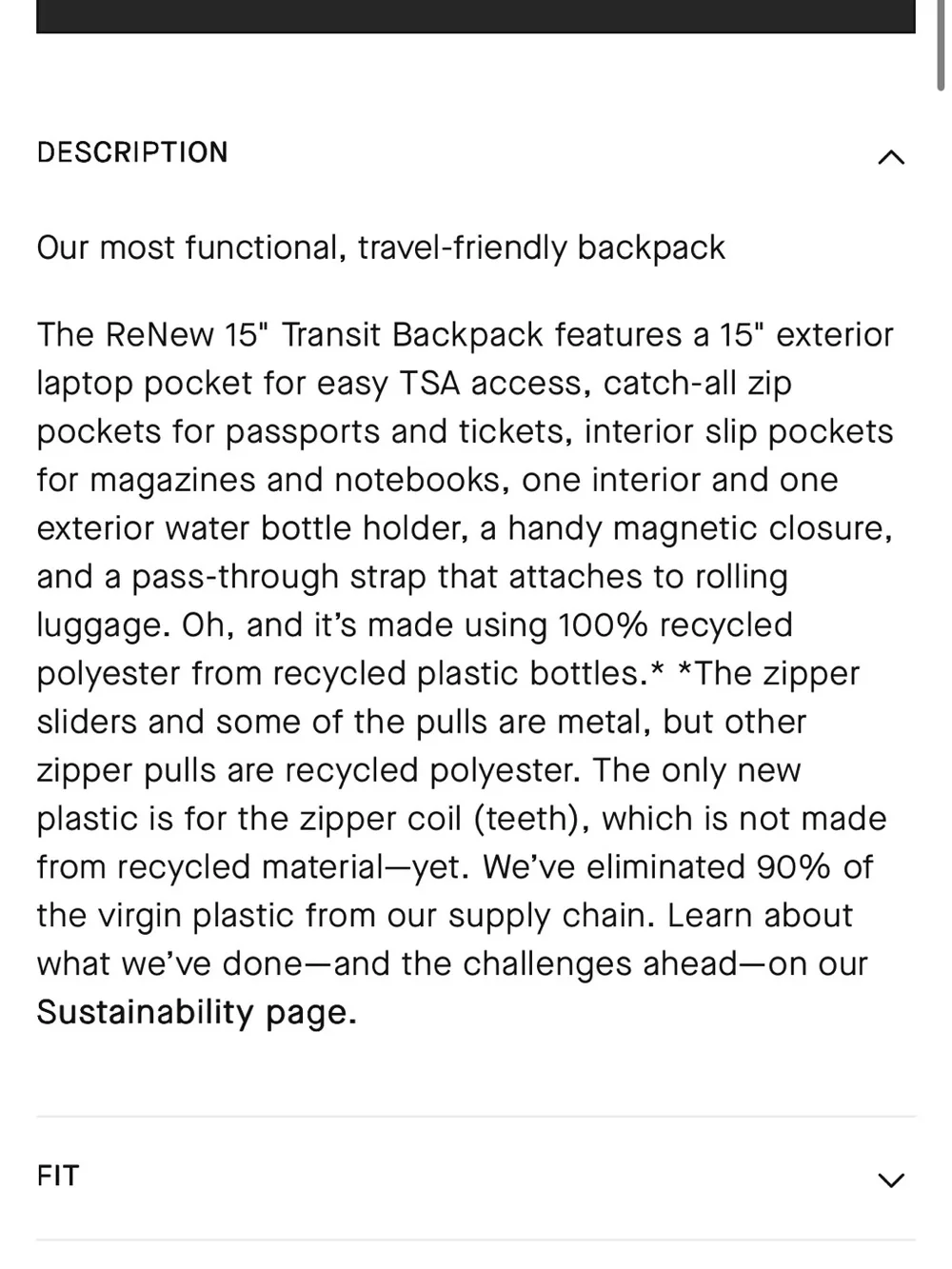 Everlane Renew Transit Backpack